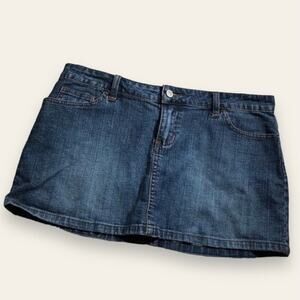 Red Hot Jean  y2k short denim mini skirt